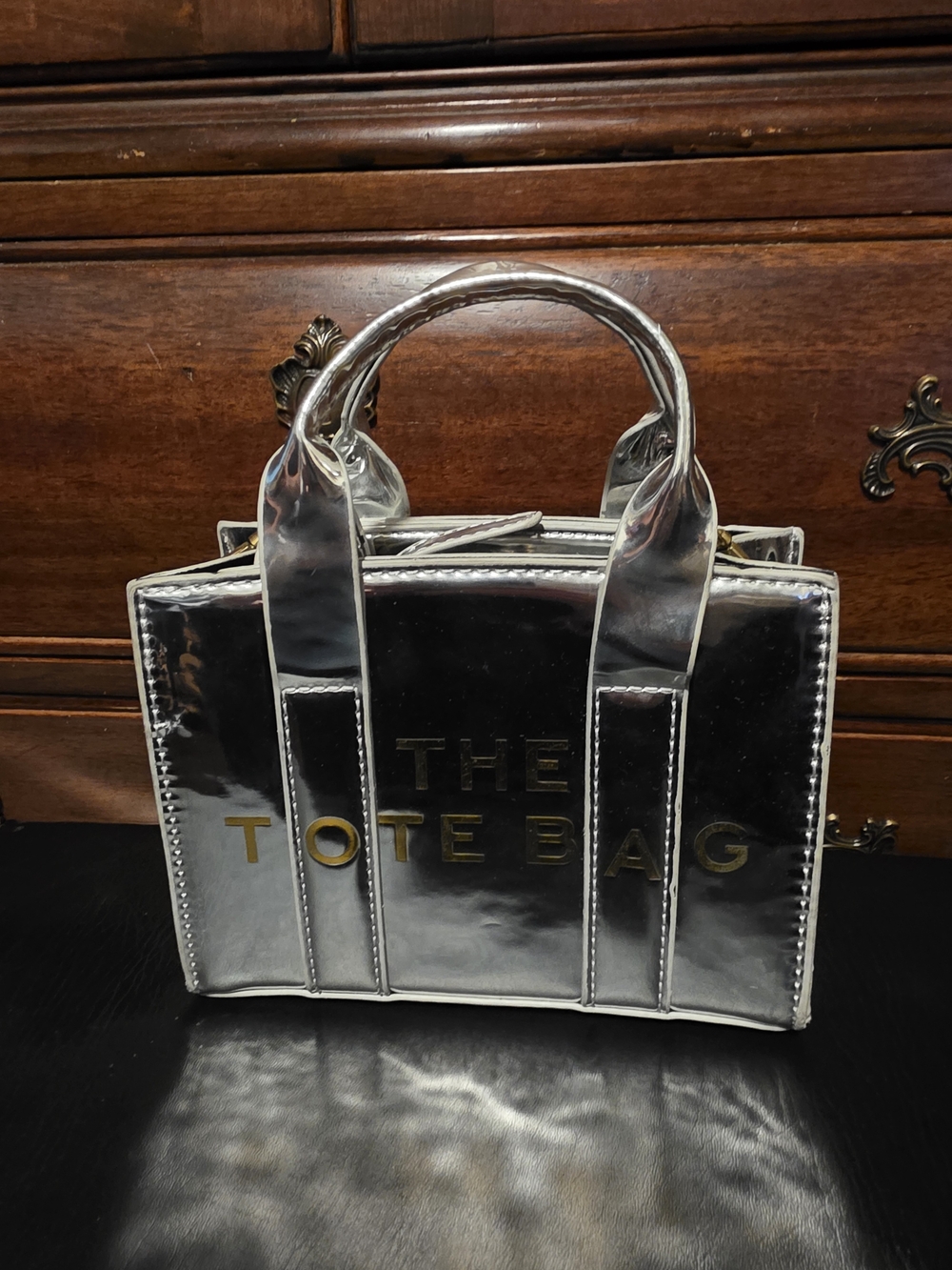 Silver Metallic 'The Tote Bag' Women's Tote
